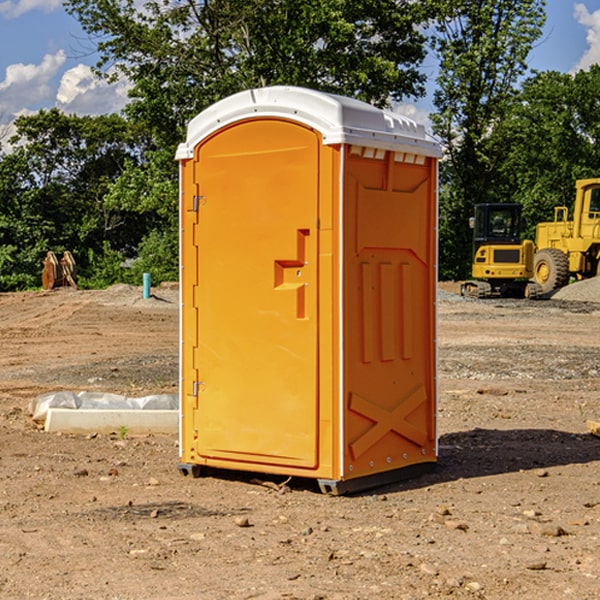 how often are the portable restrooms cleaned and serviced during a rental period in Gully Minnesota